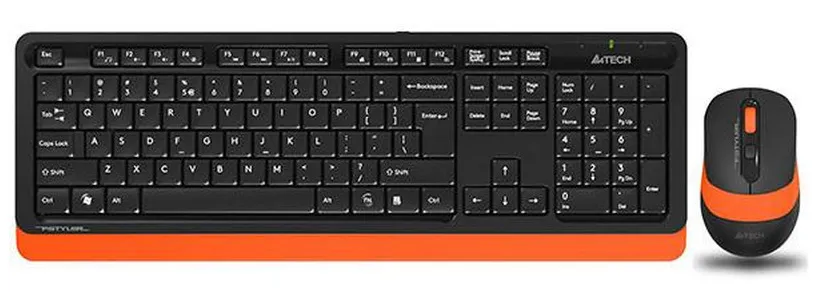 Клавиатура+мышь беспроводная A4tech Fstyler FG-1010 ORANGE