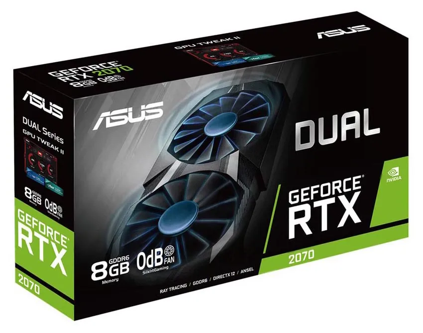 Видеокарта 8GB Asus RTX2070 DUAL-RTX2070-8G