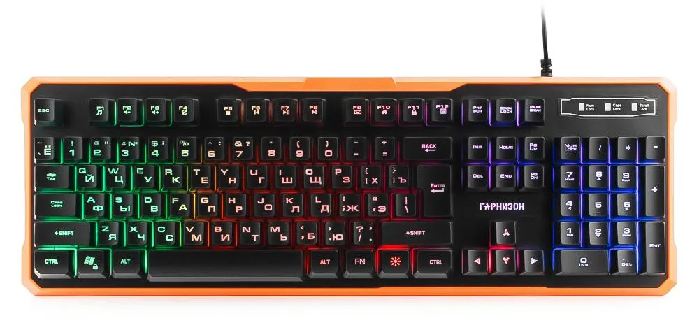 Клавиатура Гарнизон GK-320G black-orange
