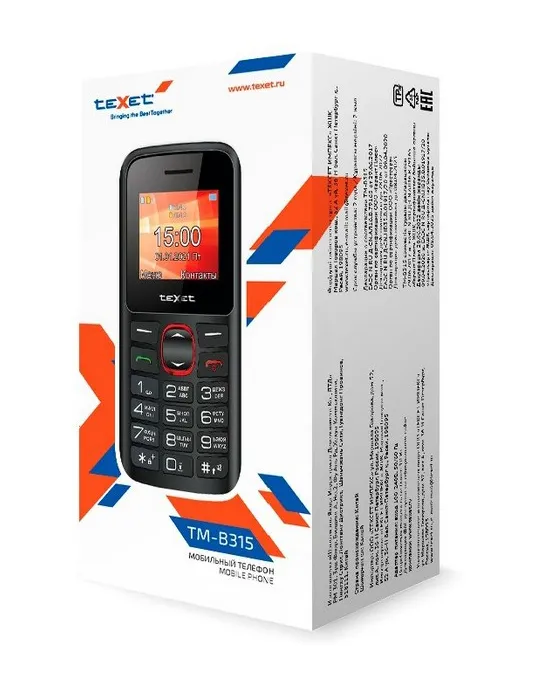 Мобильный телефон Texet TM-B315 черный