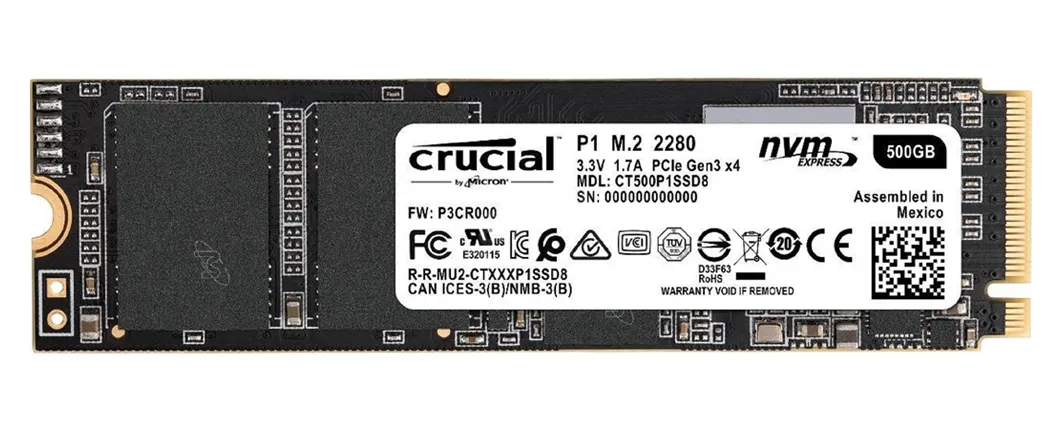 SSD накопитель 500Gb Crucial P1 CT500P1SSD8