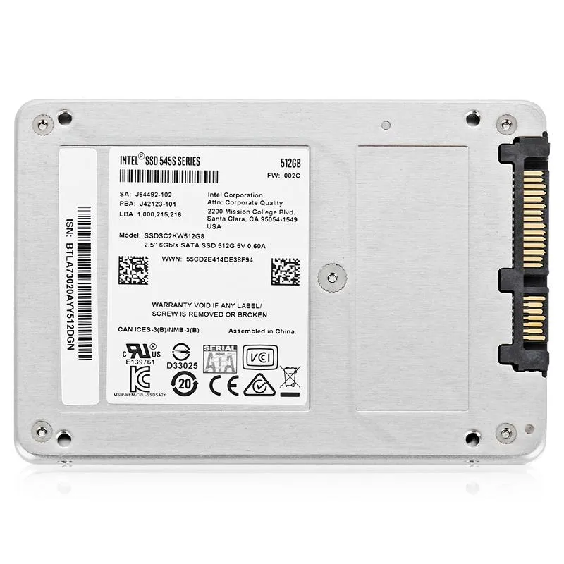 SSD накопитель 512 GB Intel 545 SSDSC2KW512G8X1