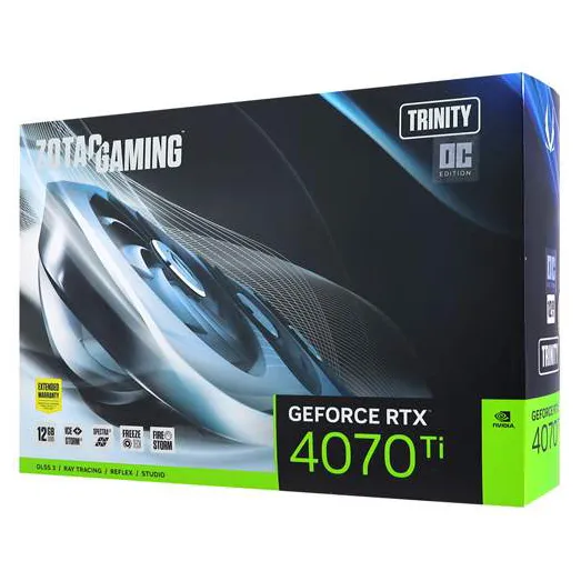 Видеокарта 12 GB ZOTAC GAMING RTX 4070Ti Trinity OC