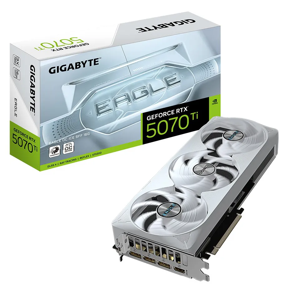 Видеокарта 16Gb Gigabyte RTX5070Ti EAGLE OC ICE 16G GV-N507TEAGLEOC ICE-16GD