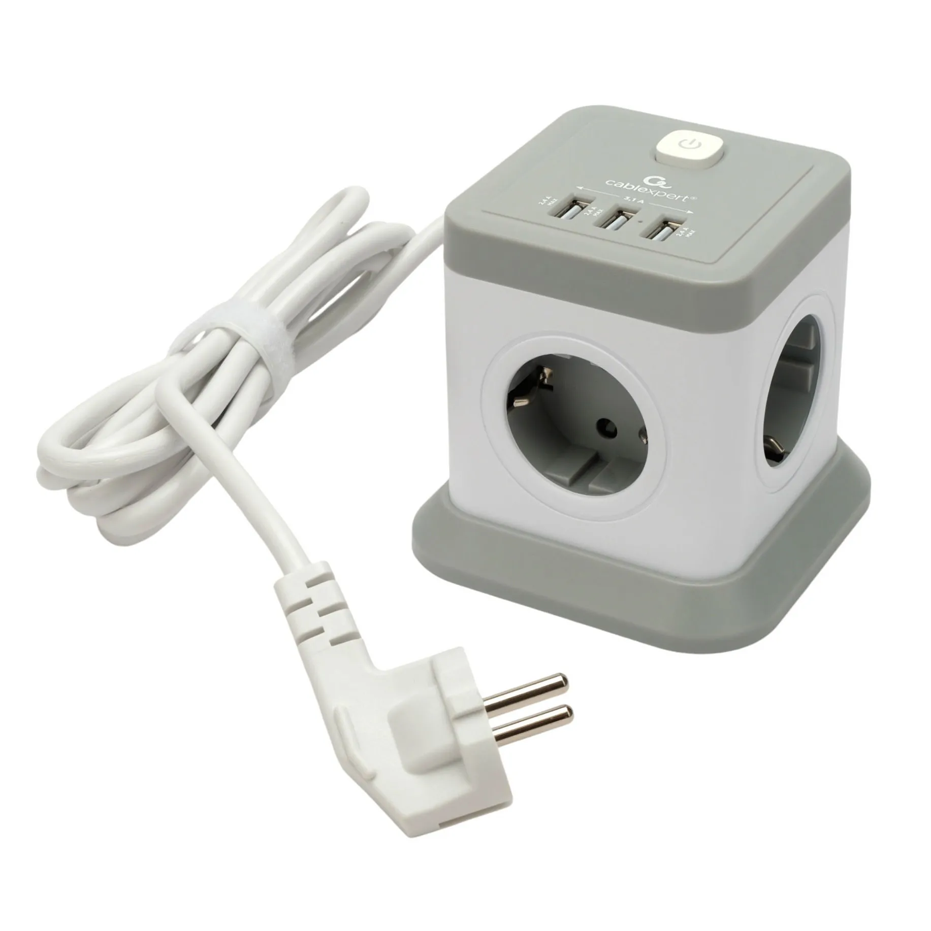 Сетевой фильтр Cablexpert Tower TWR-4-U3-W-2