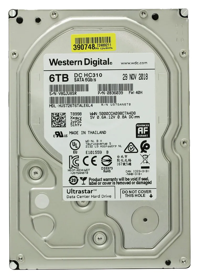 Жесткий диск 6Tb WD ULTRASTAR HUS726T6TALE6L4