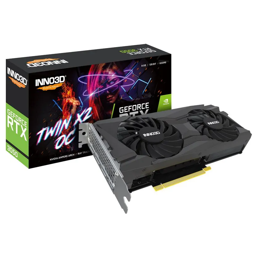 Видеокарта 8Gb Inno3D RTX3050 Twin X2 OC N30502-08D6X-11902130