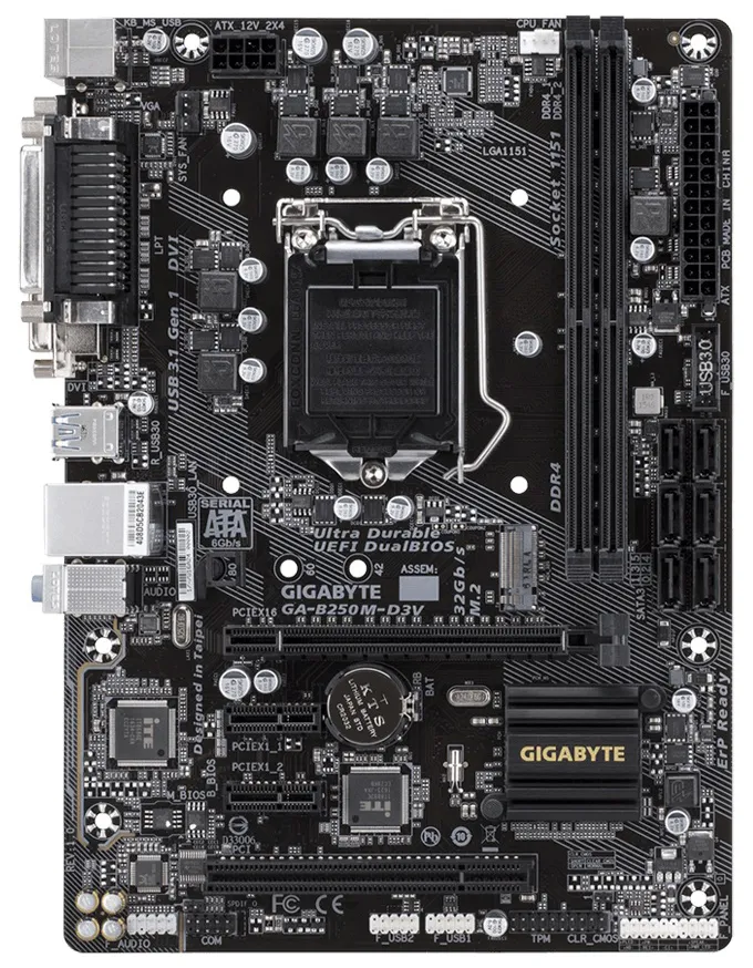 Материнская плата Gigabyte GA-B250M-D3V