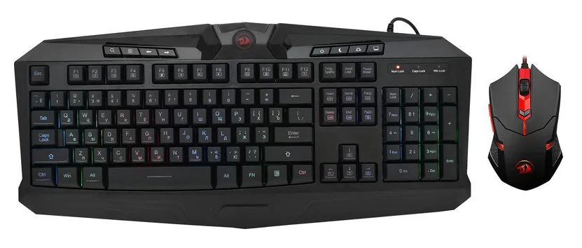 Клавиатура + мышка Redragon S101-1 RGB Black