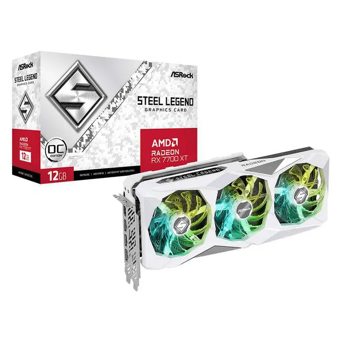 Видеокарта 12Gb ASRock Radeon RX7700XT SL 12GO