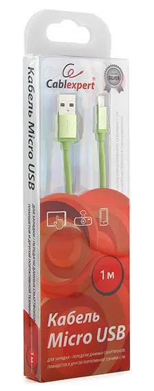 Кабель USB Type A-micro USB Cablexpert CC-S-mUSB01Gn-1M