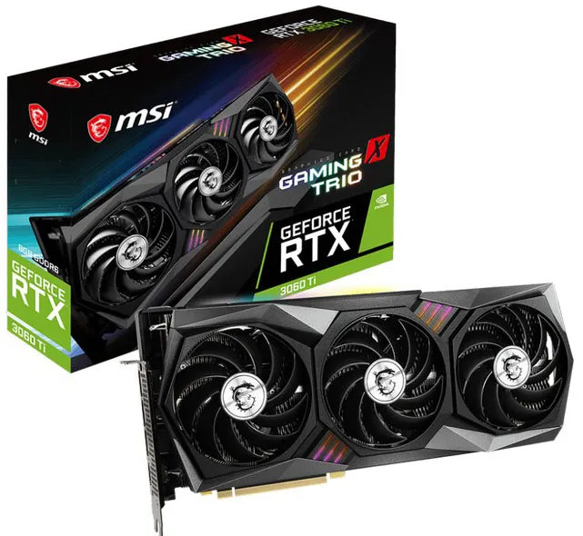 Видеокарта 8Gb MSI GeForce RTX3060 Ti GAMING X TRIO