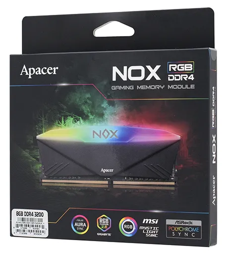 Оперативная память 8 GB Apacer NOX RGB AH4U08G32C08YNBAA-1