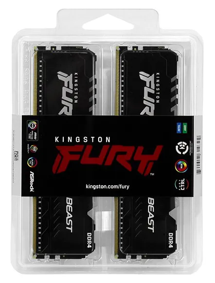 Оперативная память 32 GB kit Kingston Fury Beast RGB KF426C16BBAK2/32