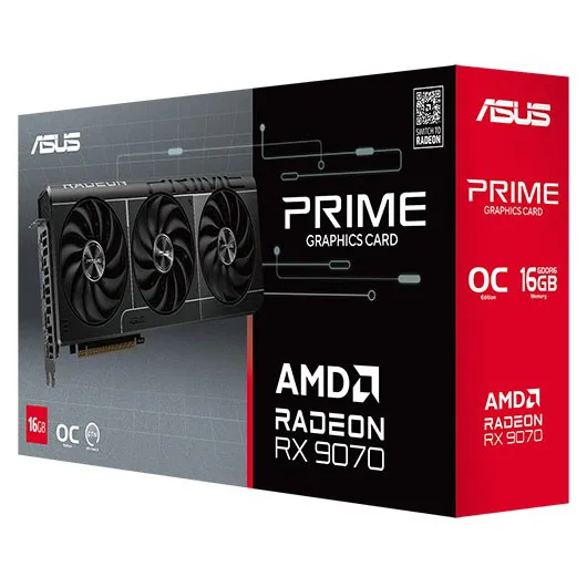 Видеокарта 16 GB ASUS PRIME RX 9070 OC PRIME-RX9070-O16G