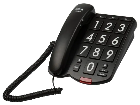 Телефон проводной Ritmix RT-520 black