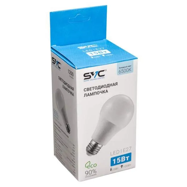 LED Лампа SVC LED A70-15W-E27-6500K