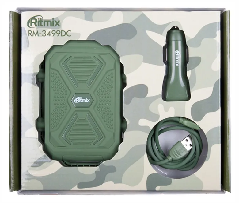 Внешний аккумулятор Ritmix RM-3499DC 10000 mAh Green