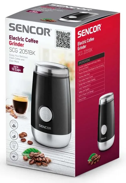 Кофемолка Sencor SCG 2051BK