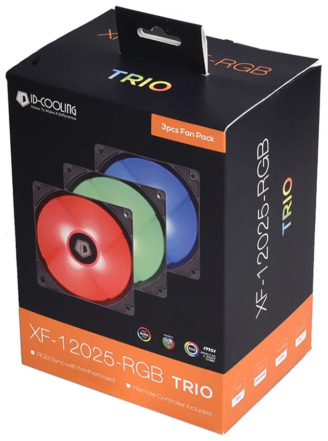 Кулер для корпуса ID-Cooling XF-12025-RGB-TRIO