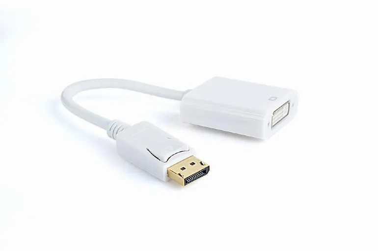 Конвертер DP m - DVI f, Cablexpert A-DPM-DVIF-002-W, Белый
