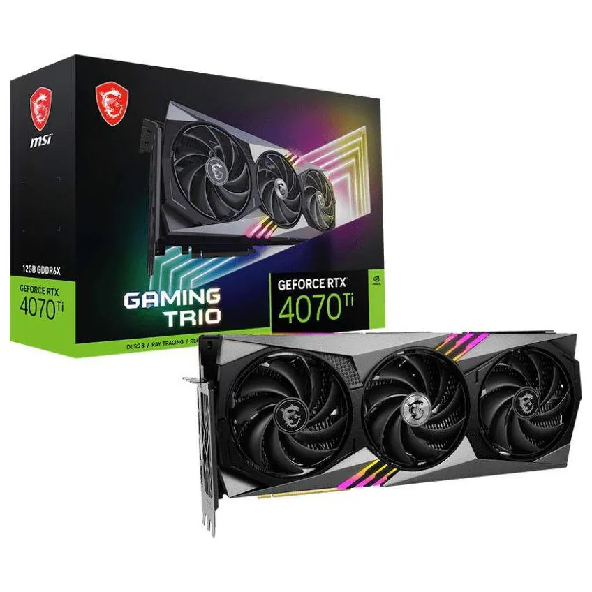 Видеокарта 12Gb MSI RTX 4070 TI GAMING TRIO 12G
