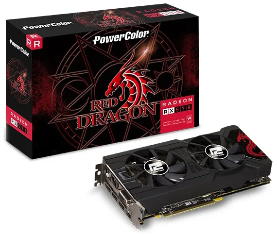 Видеокарта 8 GB PowerColor Red Dragon AXRX 570 8GBD5-3DHD/OC
