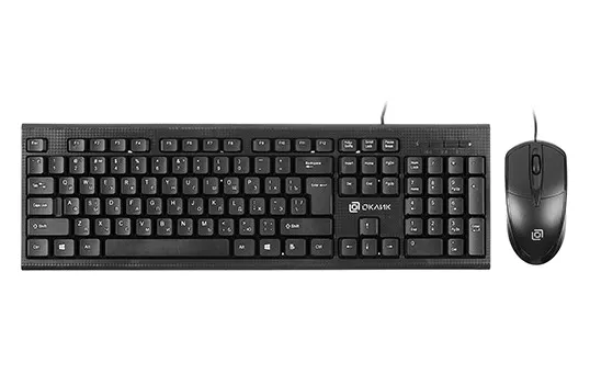 Клавиатура+мышь Oklick 640M Black