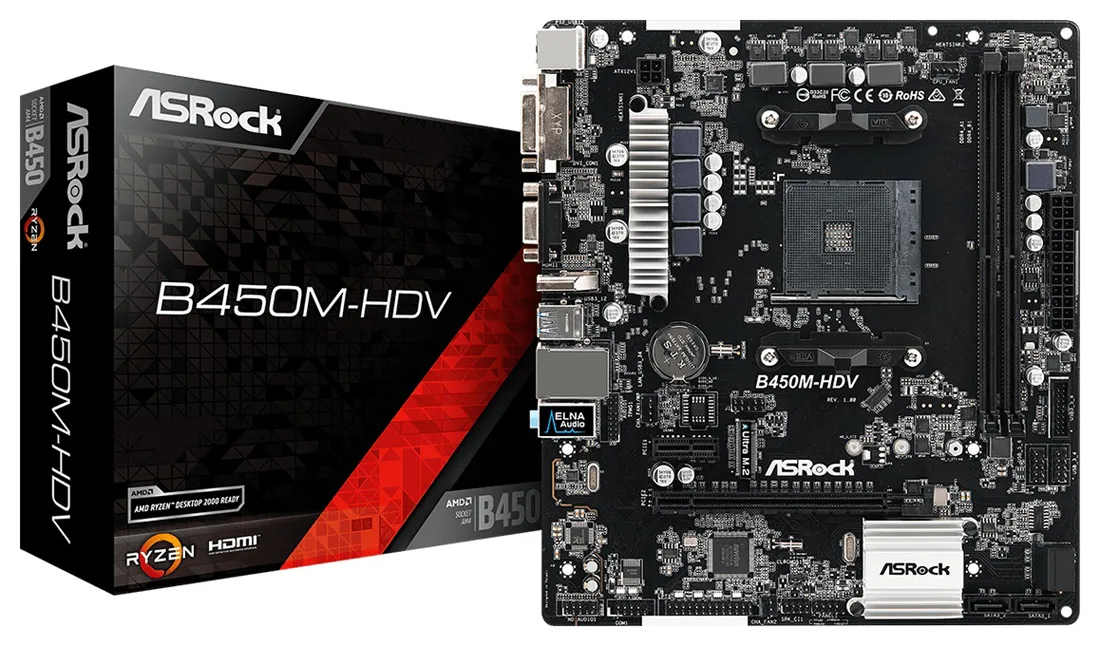 Материнская плата ASRock B450M-HDV
