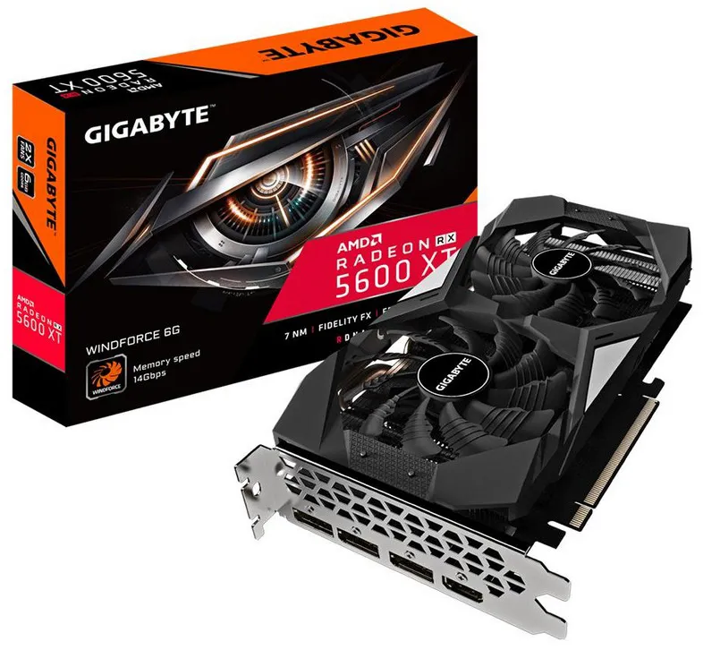 Видеокарта Gigabyte RX 5600 XT WINDFORCE 6G GV-R56XTWF2-6GD