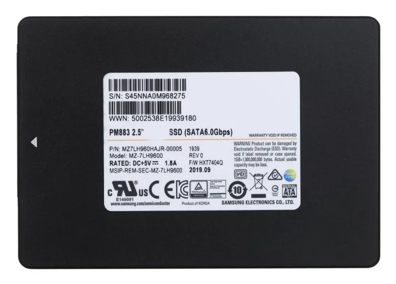 SSD накопитель 240 GB Samsung PM883 MZ-7LH4800