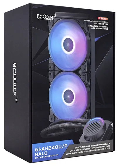Водяное охлаждение PCCooler AH240P HALO FRGB