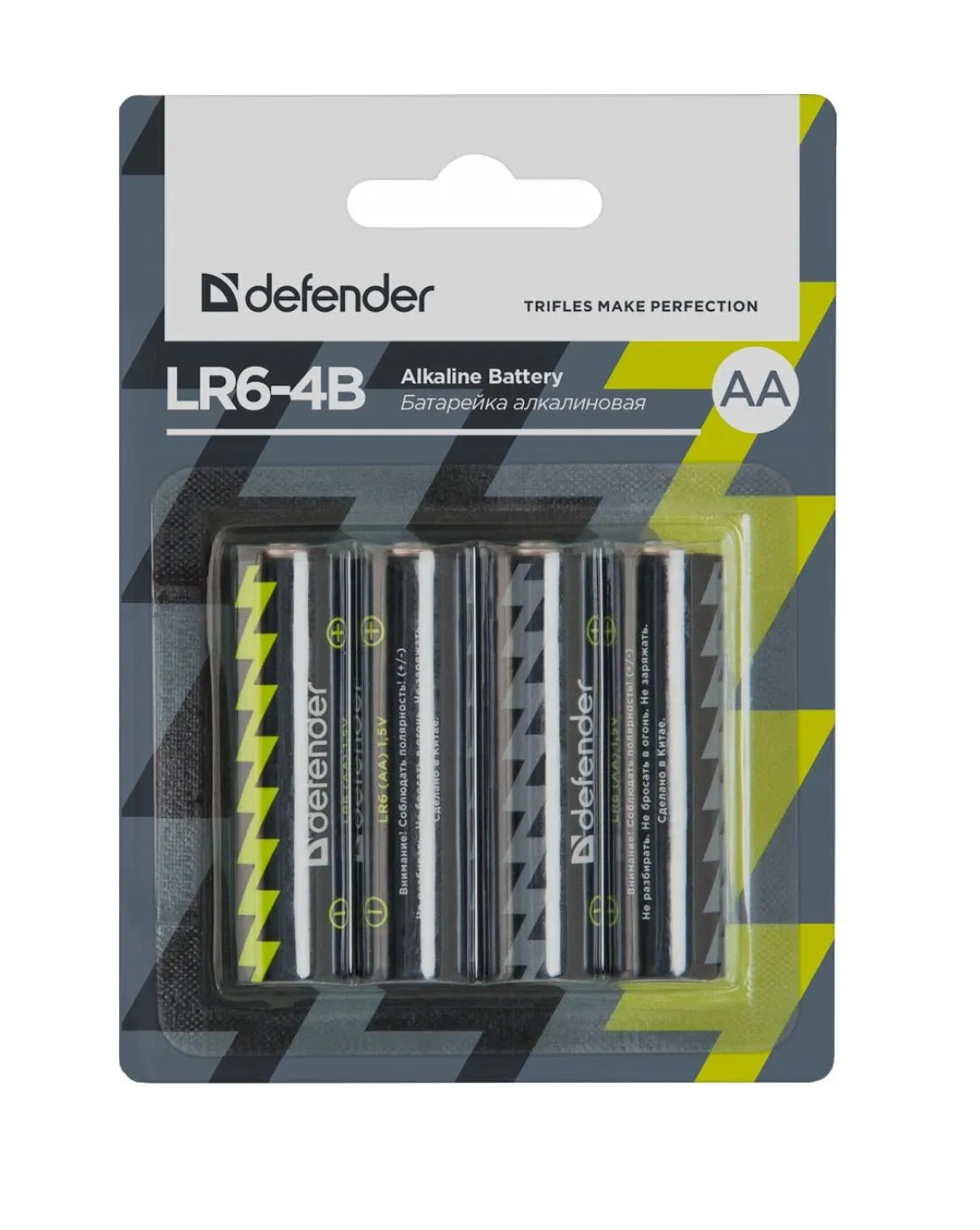 Элемент питания LR6-AA Defender Alkaline LR6-4B