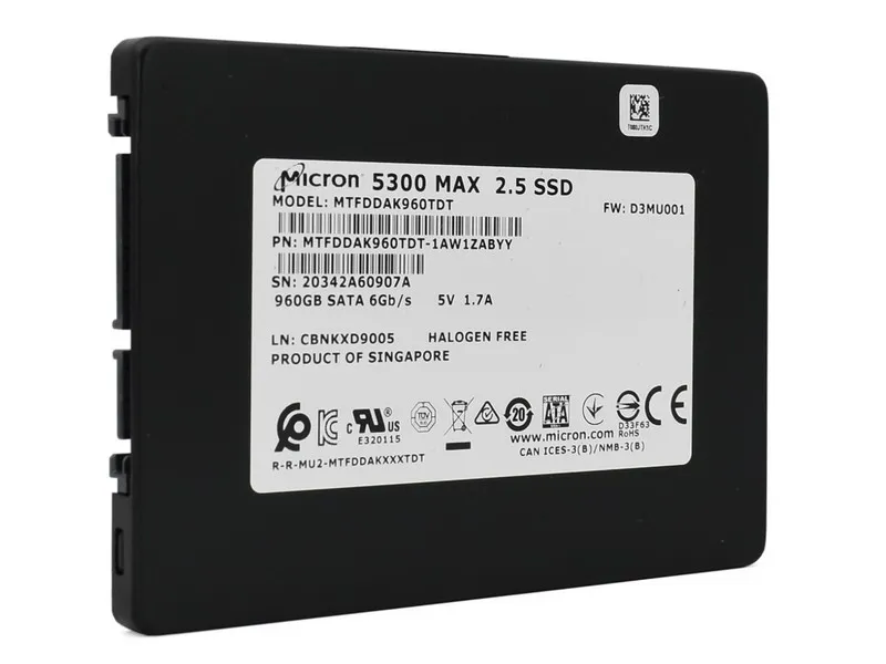 SSD накопитель 960 GB Micron 5300 MAX MTFDDAK960TDT