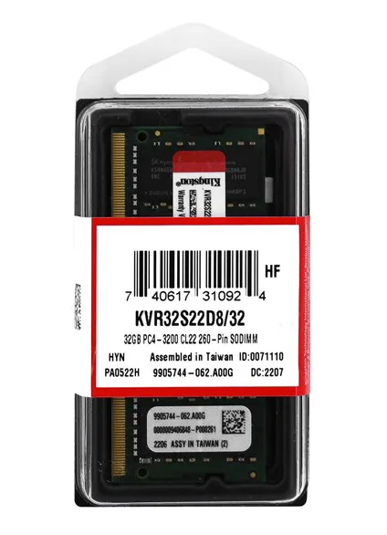 Оперативная память 32 GB Kingston KVR32S22D8/32