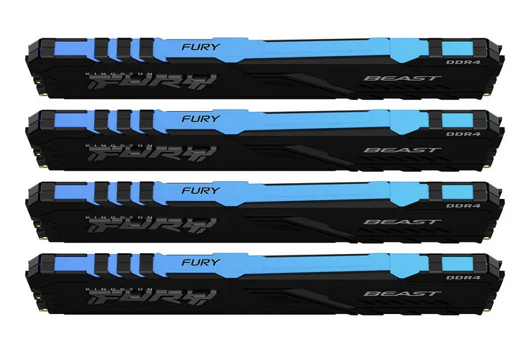 Оперативная память 64 GB kit Kingston Fury Beast RGB KF436C18BBAK4/64
