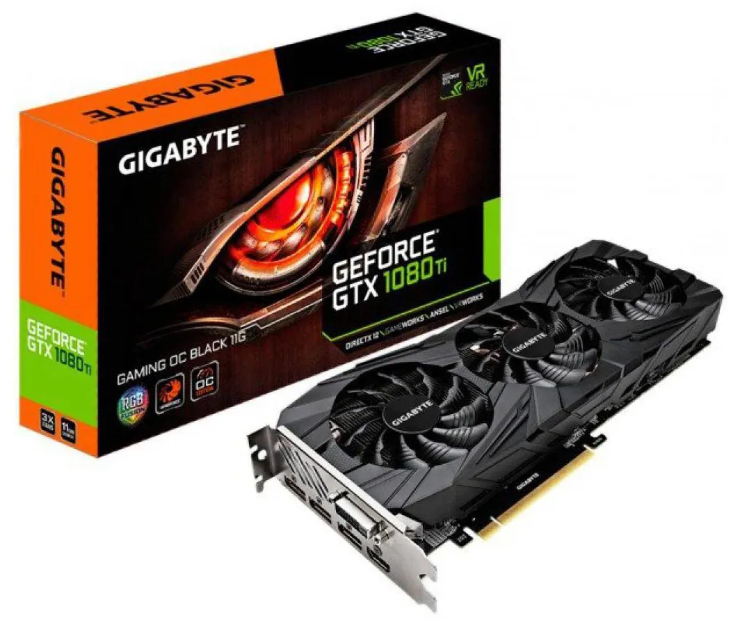 Видеокарта 11Gb Gigabyte GTX 1080 Ti WINDFORCE 3X GV-N108TGAMINGOC Black