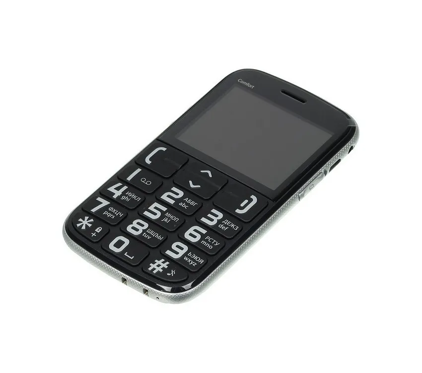 Мобильный телефон BQ-2441 Comfort Черный+Серебристый