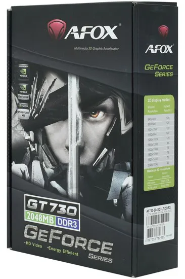 Видеокарта 2 GB Afox GT 730 AF730-2048D3L8