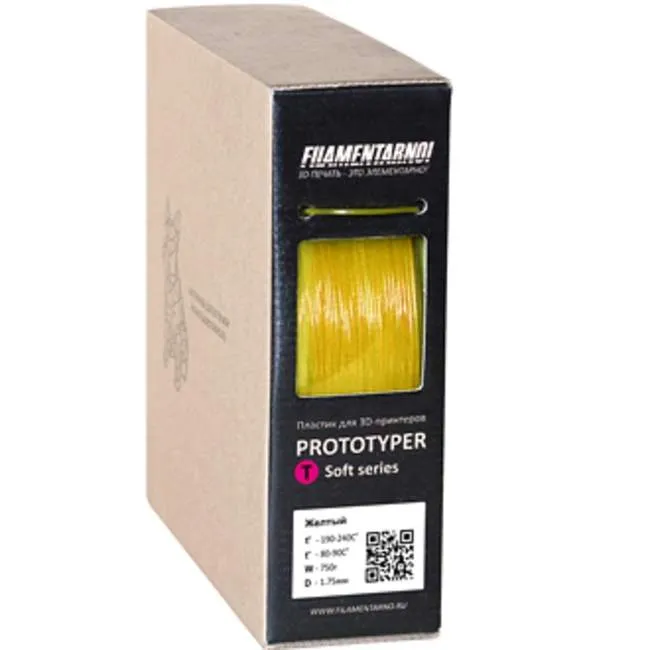 3D Prototyper T-Soft пластик Filamentarno! желтый/1.75мм/750гр