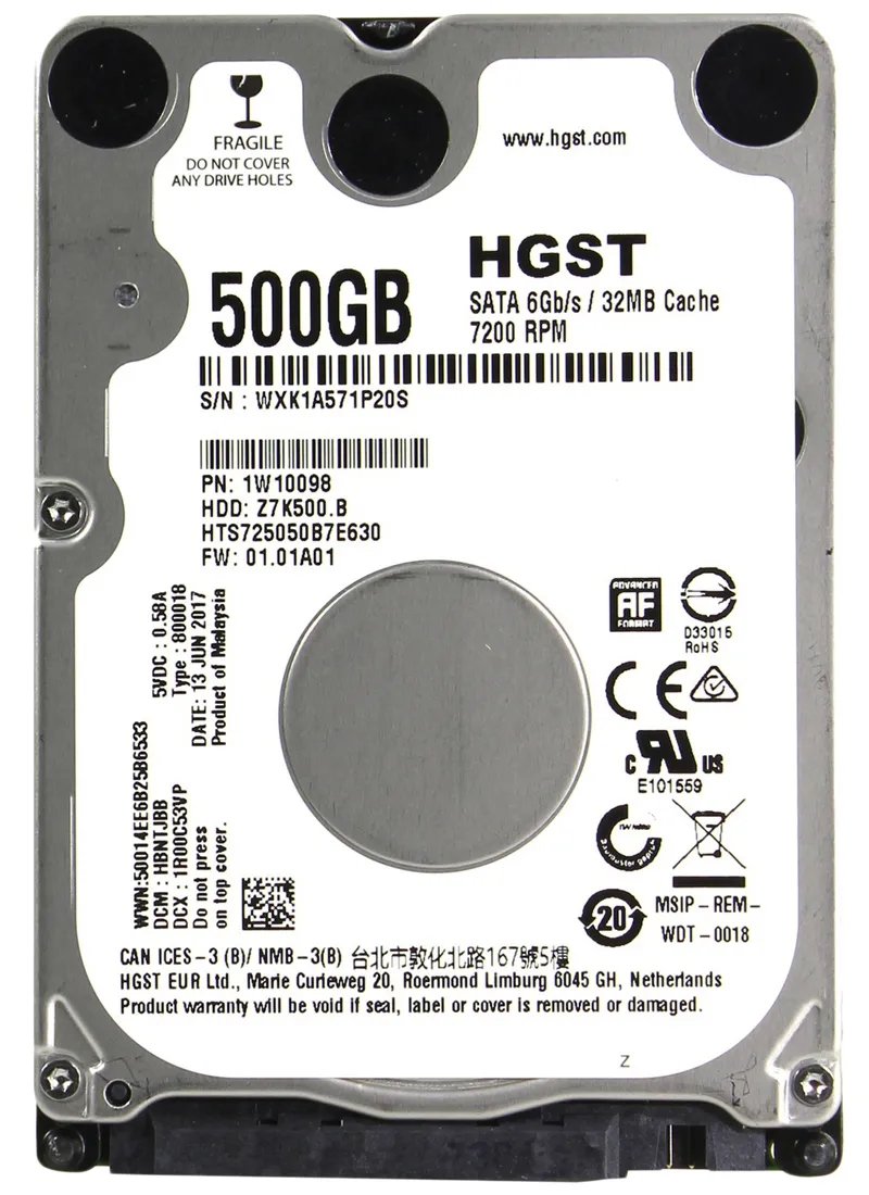 Жесткий диск 500Гб HITACHI Travelstar Z7K500 HTS725050B7E630
