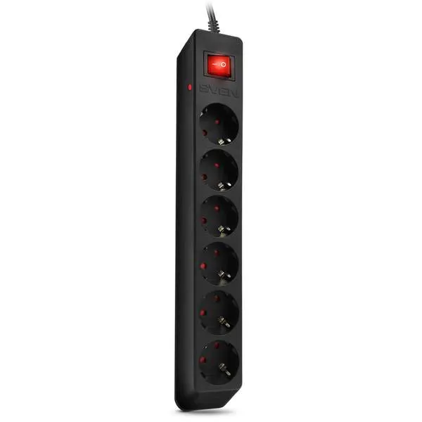 Сетевой фильтр SVEN Surge Protector Optima 3,0 m black SV-021023