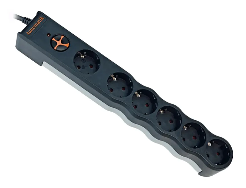 Сетевой фильтр Tuncmatik 6 Outlets Surge Protector 350 Чёрный