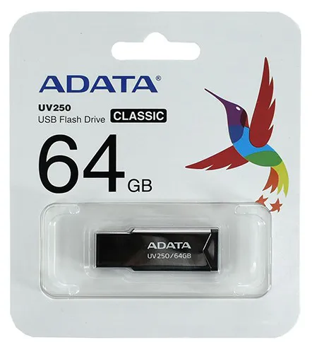 USB флешка 64GB ADATA UV250 AUV250-64G-RBK Silver