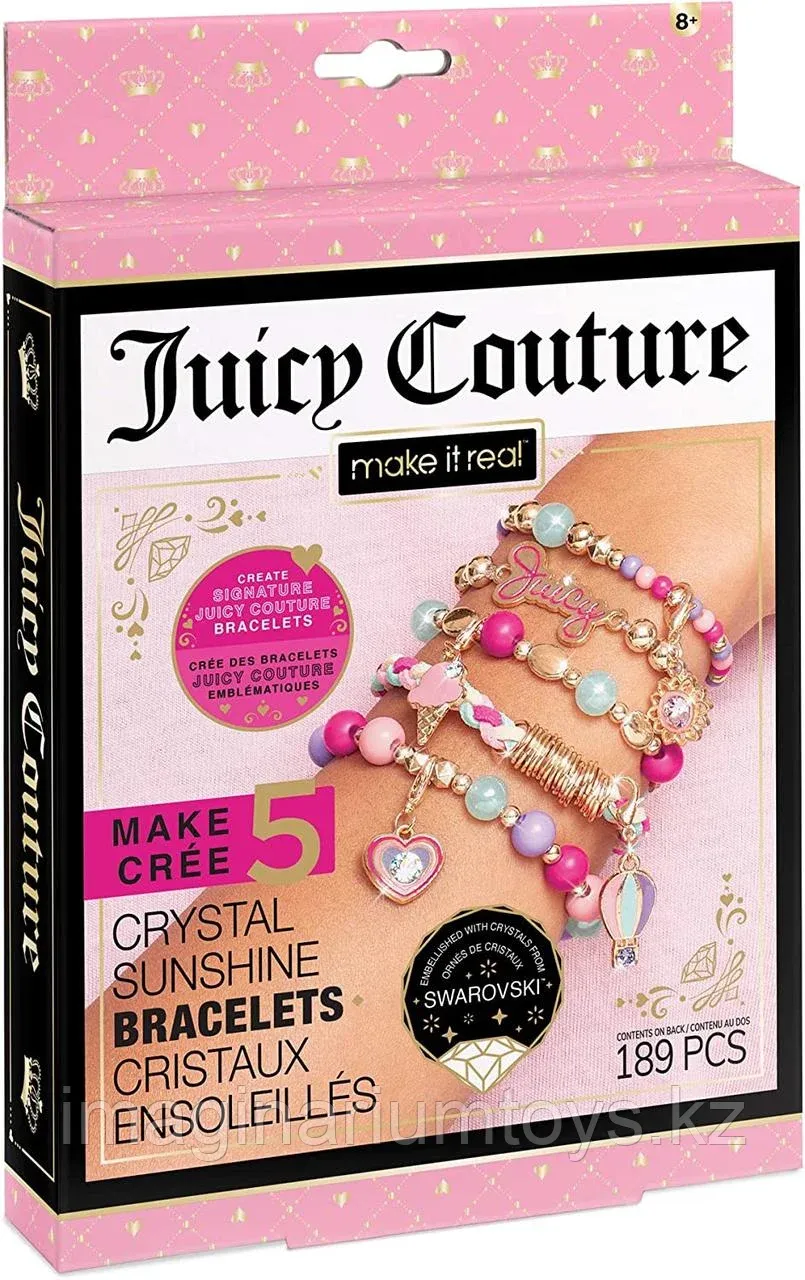 Набор для творчества Make It Real Создание браслетов Juicy Couture Mini Crystal Sunshine