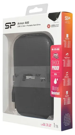 Внешний жесткий диск 1 TB Silicon Power A60 SP010TBPHDA60S3A Black