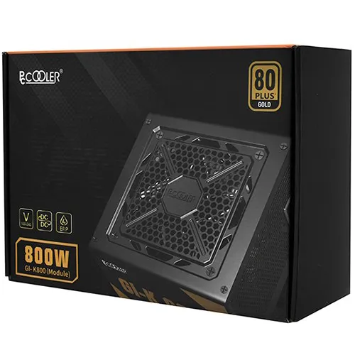Power supply ATX  PCcooler, GI-K800, 800W, 80+ gold, modular, box