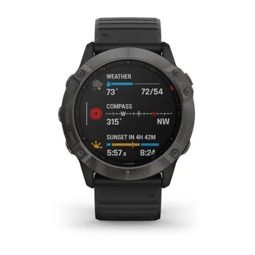 Смарт-часы Garmin Fenix 6X Sapphire DLC Gray with Black Band