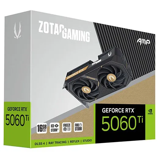 Видеокарта 16 GB ZOTAC RTX 5060 Ti AMP ZT-B50620F-10M