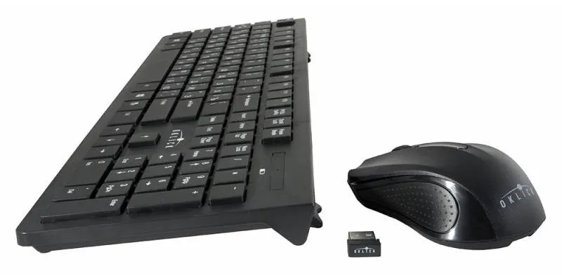 Клавиатура + мышь беспроводная Oklick 250M черный Slim
